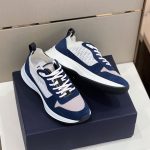 DIOR B25 RUNNER NAVY OBLIQUE SUEDE SNEAKER – DO063