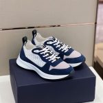 DIOR B25 RUNNER NAVY OBLIQUE SUEDE SNEAKER – DO063