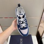 DIOR B25 RUNNER NAVY OBLIQUE SUEDE SNEAKER – DO063