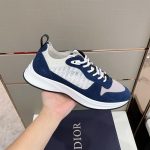 DIOR B25 RUNNER NAVY OBLIQUE SUEDE SNEAKER – DO063