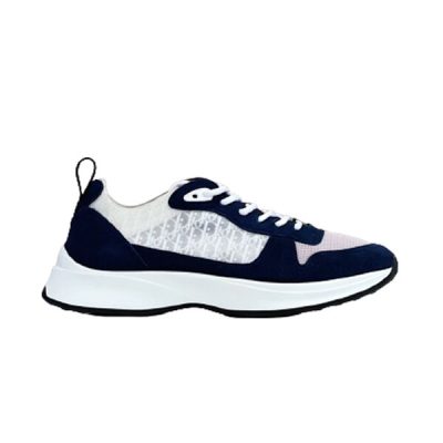DIOR B25 RUNNER NAVY OBLIQUE SUEDE SNEAKER – DO063