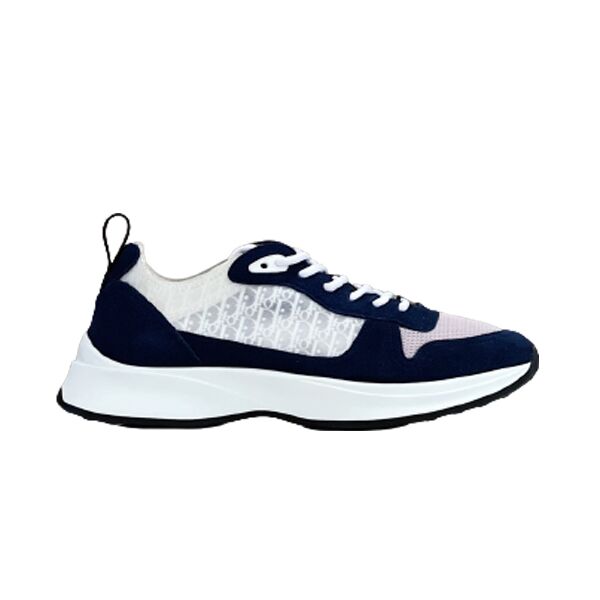 DIOR B25 RUNNER NAVY OBLIQUE SUEDE SNEAKER – DO063