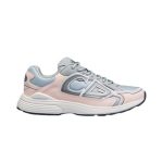 DIOR B30 SNEAKER GRAY MESH AND LIGHT PINK AND GRAY TECHNICAL FABRIC – DO058