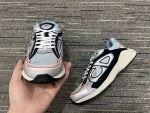 DIOR B30 SNEAKER GRAY MESH WITH SILVER-TONE AND DEEP GRAY TECHNICAL FABRIC – DO107
