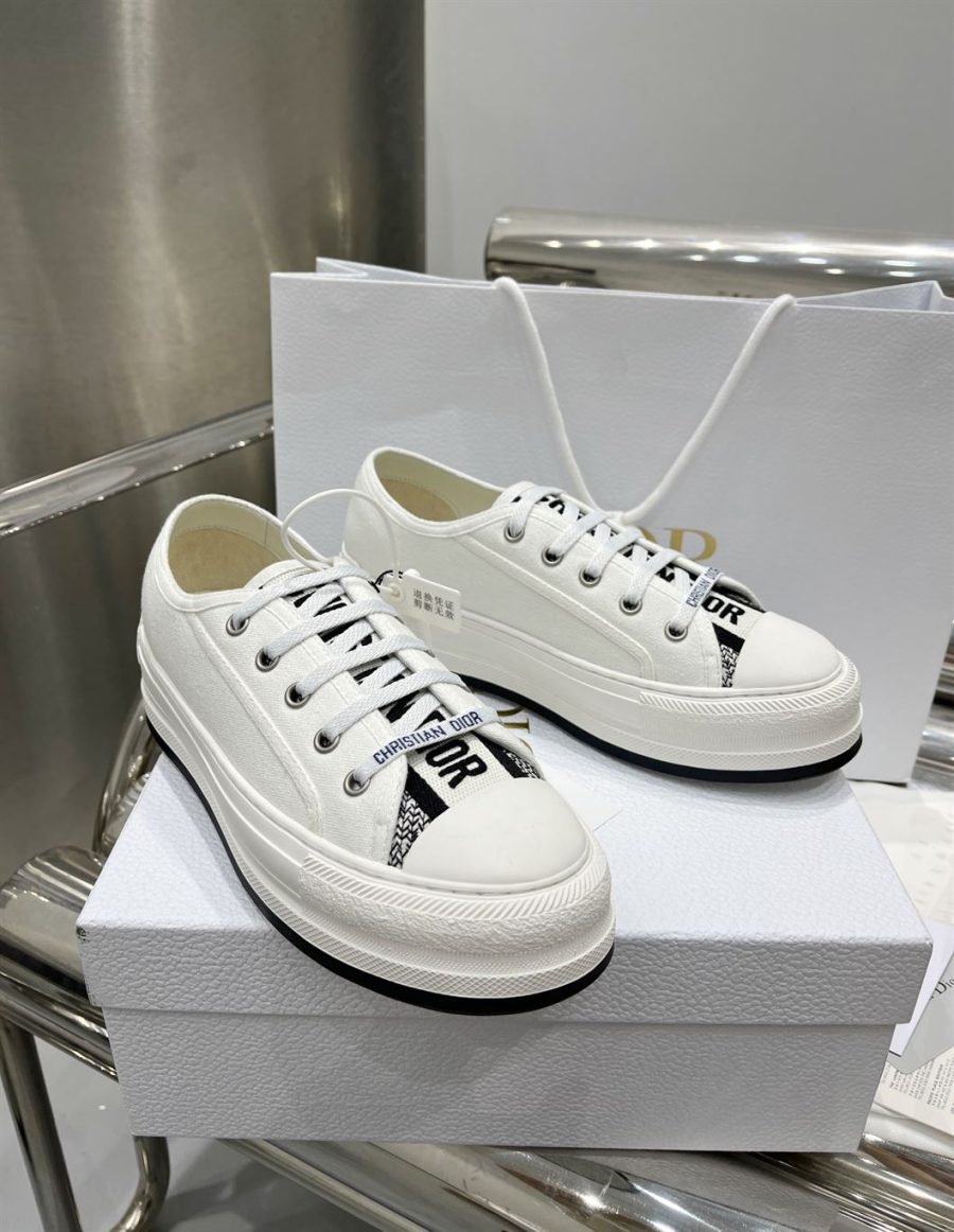 DIOR WALK’N’DIOR SNEAKER WHITE COTTON CANVAS – DO125