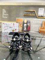 DOLCE & GABBANA CALFSKIN NAPPA PORTOFINO SNEAKERS WITH STUDS – DG018