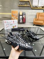 DOLCE & GABBANA CALFSKIN NAPPA PORTOFINO SNEAKERS WITH STUDS – DG018
