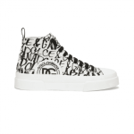 DOLCE & GABBANA CANVAS PORTOFINO LIGHT MID-TOP SNEAKERS WITH DG LOGO PRINT – DG005