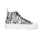 DOLCE & GABBANA CANVAS PORTOFINO LIGHT MID-TOP SNEAKERS WITH DG LOGO PRINT – DG005