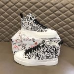 DOLCE & GABBANA CANVAS PORTOFINO LIGHT MID-TOP SNEAKERS WITH DG LOGO PRINT – DG005