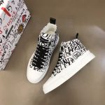 DOLCE & GABBANA CANVAS PORTOFINO LIGHT MID-TOP SNEAKERS WITH DG LOGO PRINT – DG005