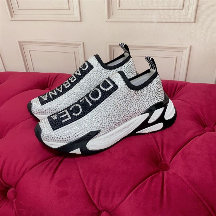 DOLCE & GABBANA FAST SNEAKERS WITH RHINESTONES – DG042