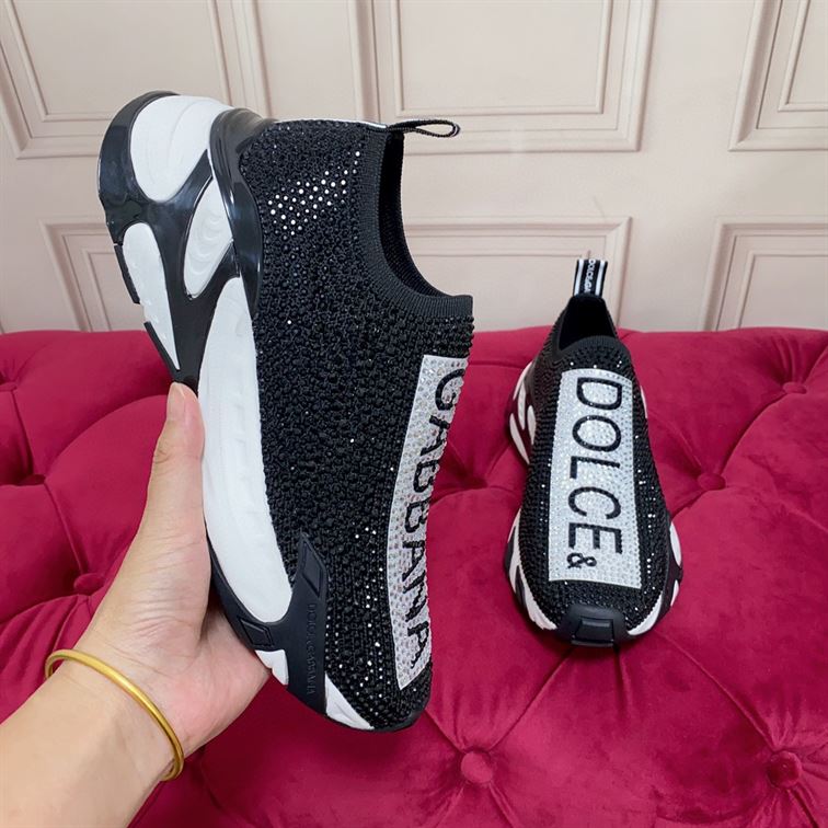 DOLCE & GABBANA FAST SNEAKERS WITH RHINESTONES – DG043