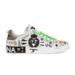 DOLCE & GABBANA GRAFFITI PRINT LOW-TOP SNEAKERS – DG023