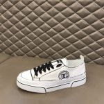DOLCE & GABBANA HAND PAINTED CANVAS PORTOFINO LIGHT SNEAKERS IN WHITE – DG008