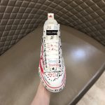 DOLCE & GABBANA HAND-PAINTED GRAFFITI CANVAS PORTOFINO LIGHT MID-TOP SNEAKERS – DG004