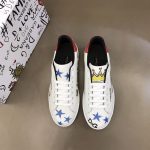 DOLCE & GABBANA LEATHER ROYAL LOVE PRINT SNEAKERS IN WHITE – DG007