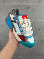 DOLCE & GABBANA MIXED-MATERIAL PORTOFINO SNEAKERS IN MULTICOLOR – DG037