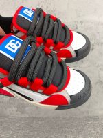 DOLCE & GABBANA MIXED-MATERIAL PORTOFINO SNEAKERS IN MULTICOLOR – DG039