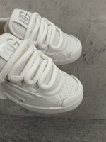 DOLCE & GABBANA MIXED-MATERIAL PORTOFINO SNEAKERS IN WHITE – DG036