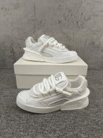 DOLCE & GABBANA MIXED-MATERIAL PORTOFINO SNEAKERS IN WHITE – DG036