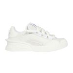 DOLCE & GABBANA MIXED-MATERIAL PORTOFINO SNEAKERS IN WHITE – DG036