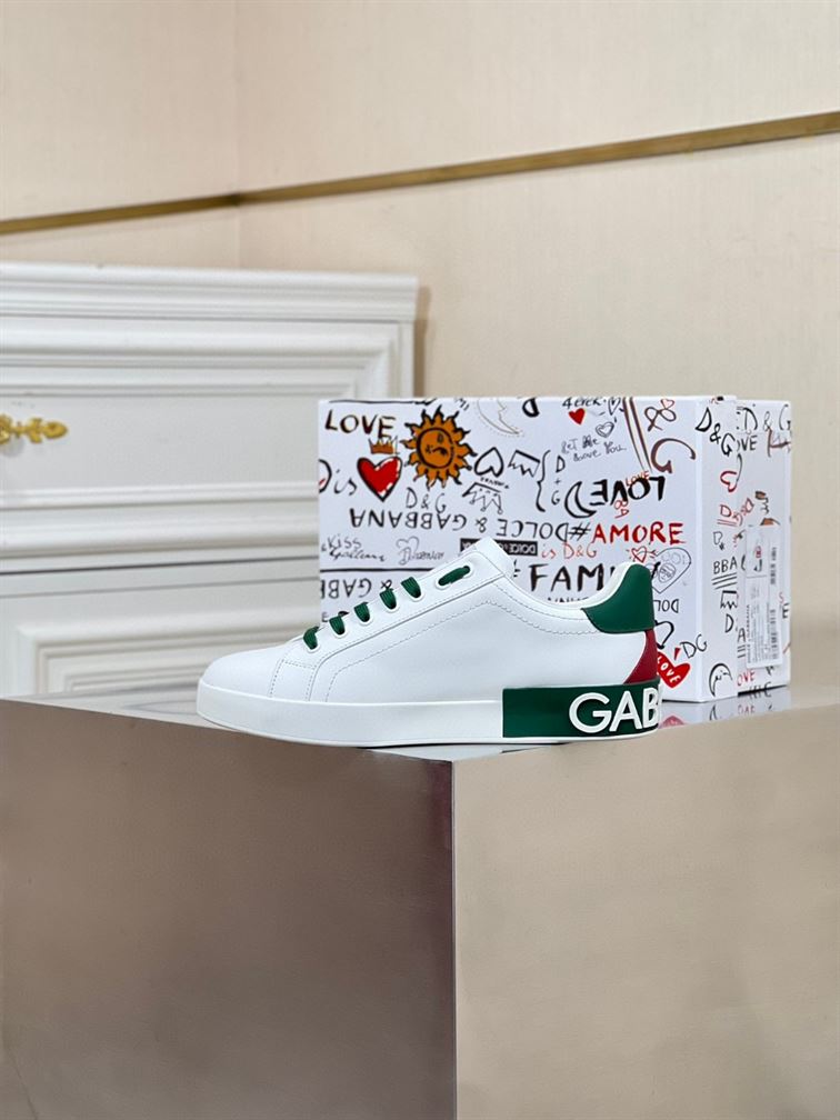 DOLCE & GABBANA PORTOFINO LEATHER SNEAKER – DG040