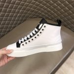 DOLCE & GABBANA QUILTED TWO-TONE NYLON PORTOFINO LIGHT MID-TOP SNEAKERS IN WHITE – DG015