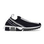 DOLCE & GABBANA SORRENTO LOGO SLIP ON BLACK WHITE – DG030