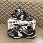 DOLCE & GABBANA SPACE LOW-TOP SNEAKERS IN BLACK AND GREY – DG013