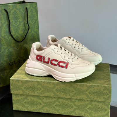 Gucci Ivory Leather Trainers In Neutrals Sneaker – GCC174