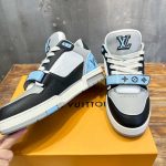 Louis Vuitton Trainer Blue Grey Black Sneaker – LVS210