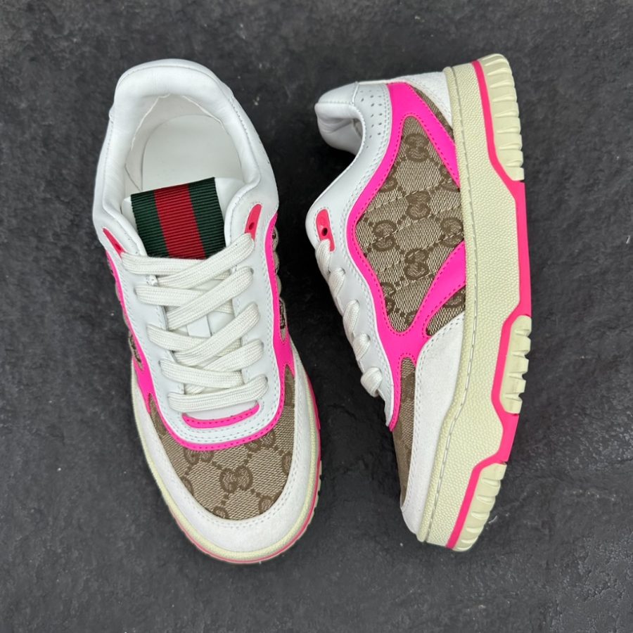 Gucci Wmns Re-Web Sneaker ‘GG Canvas – Beige Fuchsia’ – GCC156