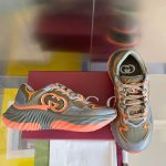 Gucci Brown Ripple Splash Fabric Sneakers – GCC200