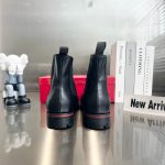 Christian Louboutin Black Leather Ankle Boots Sneaker – CLS057