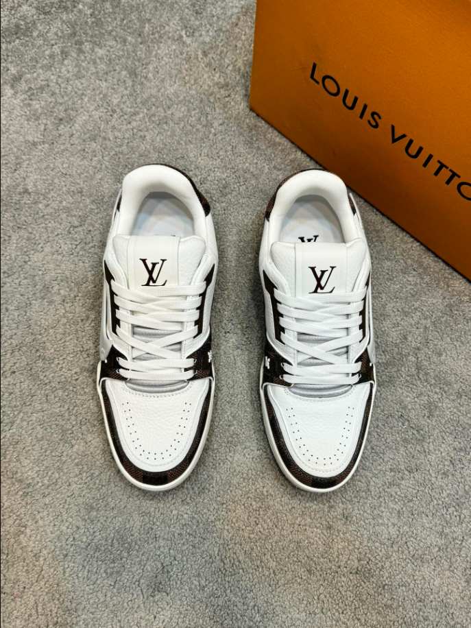 Louis Vuitton Trainer Damier White Brown Sneaker – LVS206