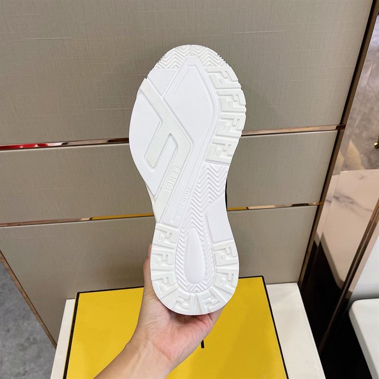 FENDI FLOW BICOLOR SUEDE LOW-TOP SNEAKERS – FDS006