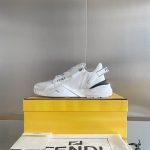 FENDI FLOW WHITE LEATHER LOW TOPS – FDS015