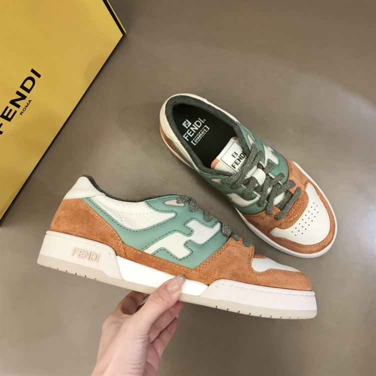 FENDI MATCH AMARANTH SUEDE LOW-TOPS SNEAKERES – FDS002