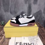 FENDI MATCH LOW-TOP SNEAKERS IN BLACK SUEDE – FDS005