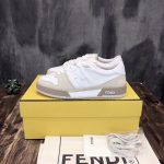 FENDI MATCH LOW-TOP SNEAKERS IN WHITE SUEDE – FDS004