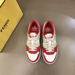 FENDI MATCH RED LEATHER LOW-TOPS SNEAKERS – FDS001