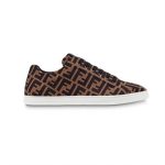 FENDI SNEAKERS BROWN FABRIC LOW-TOPS – FDS007
