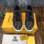 FENDI SNEAKERS BROWN FABRIC LOW-TOPS – FDS007