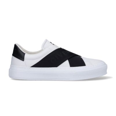 GIVENCHY CITY SPORT SNEAKERS IN LEATHER WITH DOUBLE WEBBING STRAP – GVC008