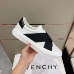 GIVENCHY CITY SPORT SNEAKERS IN LEATHER WITH DOUBLE WEBBING STRAP – GVC008