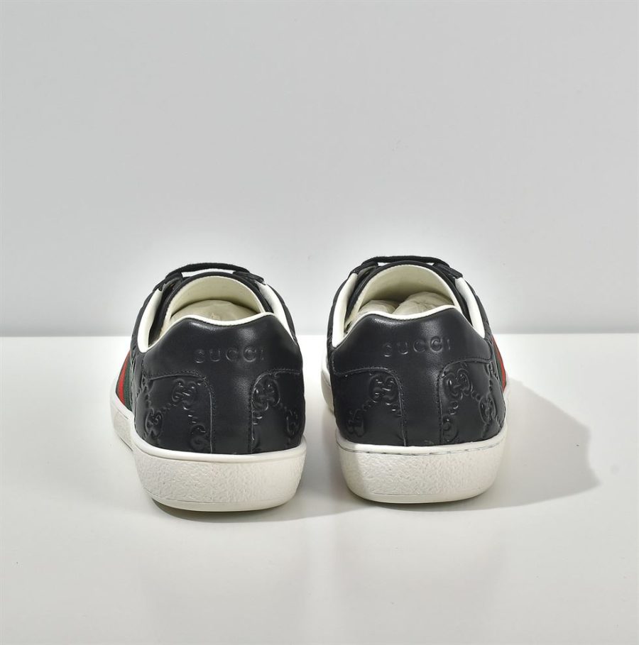 GUCCI ACE SIGNATURE SNEAKER BLACK – GCC028