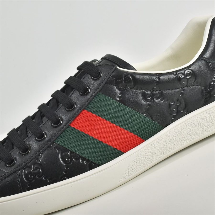 GUCCI ACE SIGNATURE SNEAKER BLACK – GCC028