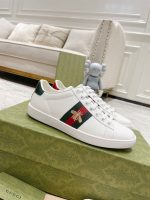 GUCCI ACE SNEAKER WHITE LEATHER WITH BEE – GCC087