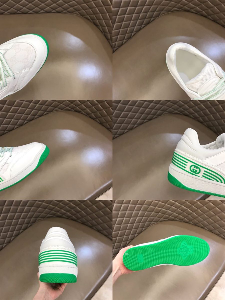 GUCCI BASKET SNEAKERS IN WHITE AND GREEN – GCC032